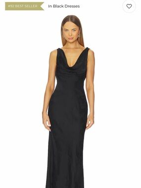 Stone Cold Fox Black Slip Maxi Dress